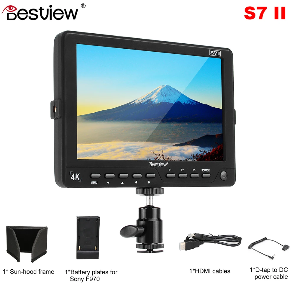 Bestview S7 II 7 дюймов 4K HD на Камера монитор ЖК дисплей полевой 1920*1200 HDMI совместимых с 3G