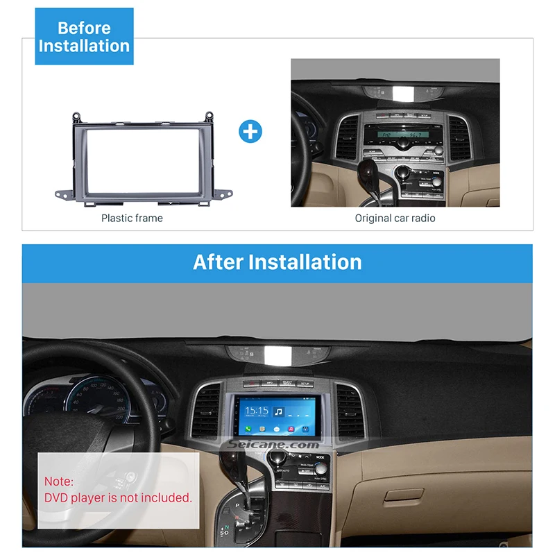Автомобильная магнитола Seicane 2 Din для 2011 Toyota Venza стерео устанавливается DVD рамка