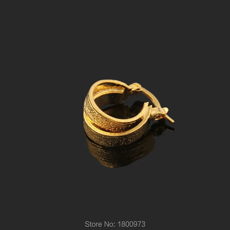Золотистые серьги кольца для женщин модные ювелирные изделия девочек в арабском
