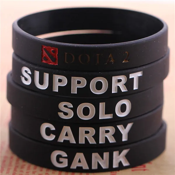 100 шт./лот DOTA 2 SOLO CARRY GANK OFFLANE поддержка браслета Dota2 печатная лента игра герои