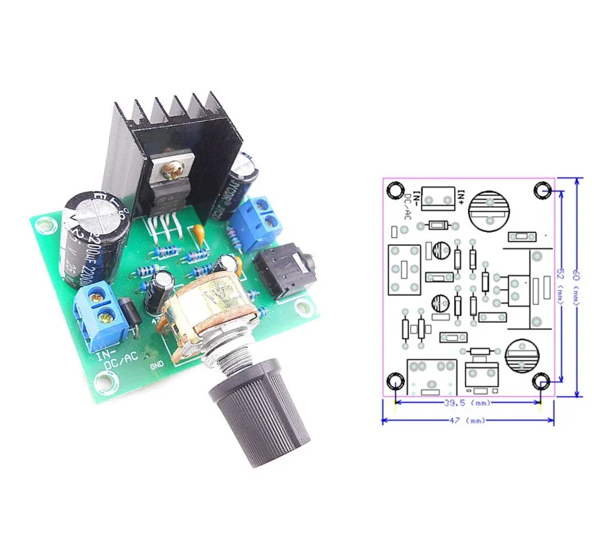 

1PCS TDA2030A TDA2030 Single Channel 15W Audio Amplifier Board DC 12V
