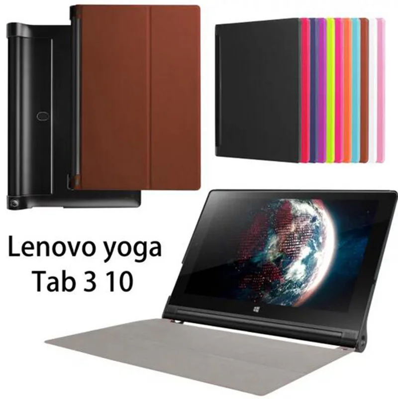 Enzi Ultra Slim Магнитный Кастер Кожа PU Смарт чехол для Lenovo Йога Планшеты TAB3 Tab 3 Pro 10X90 10.1