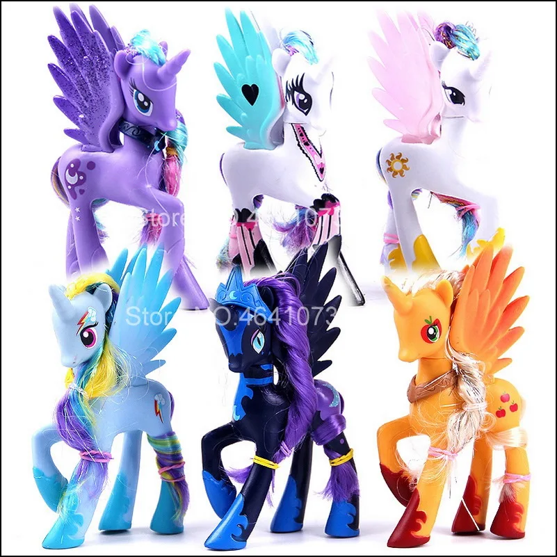 14 см My Little Toys Friendship is Magic Pop Pinkie Pie Rainbow Unicorn Pony ПВХ Фигурки Коллекционная модель