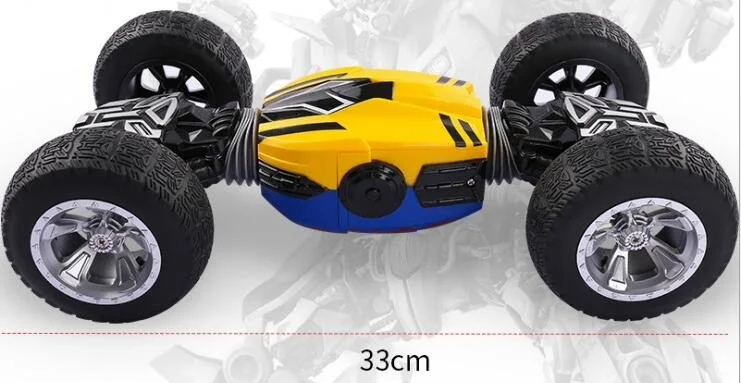 Цвет: желтый Лидер продаж Dual Side трюк Off Road беспроводной управление Радиоуправляемая машина игрушка 4WD22 4WD 80 м Высокое скорость All Terrain Электрический Дети RC игрушка - Цвет: Цвет: желтый