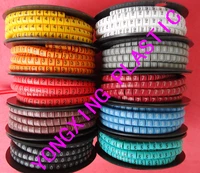 10 roll3500pcslot ec 3 6mm square mark cable 10 different number and color from 0 9