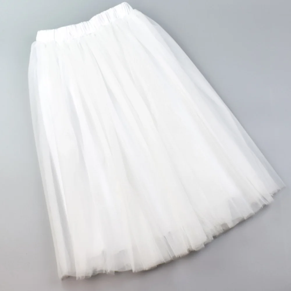 Многослойная черная фатиновая юбка Jupe плиссированная юбка-пачка Женская