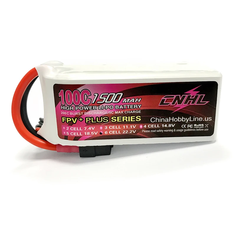 2 шт CNHL 1500 mAh 6 S 22,2 V 100C Lipo батарея с вилкой XT60