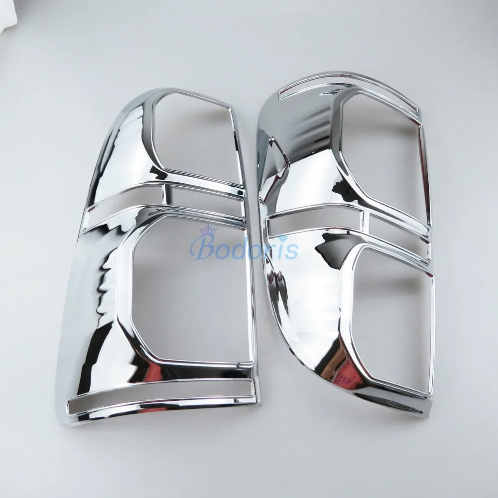 

Chrome Car Styling Taillight Cover Lamp Light Overlay Panel Trim Frame Kit 2012 2013 2014 For toyota hilux vigo Accessories