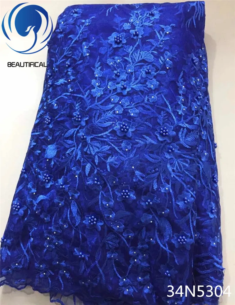 Beautifical Latest French lace fabric small flower Embroidered tulle african with beaded for women clothes 34N53 | Дом и сад