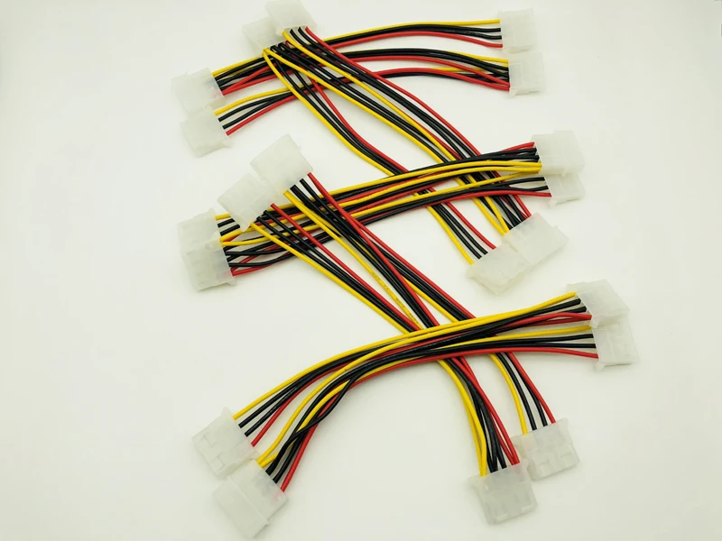 5 шт. кабель питания с 4-контактным разъемом Molex папа на 3 порта IDE мама | Компьютеры