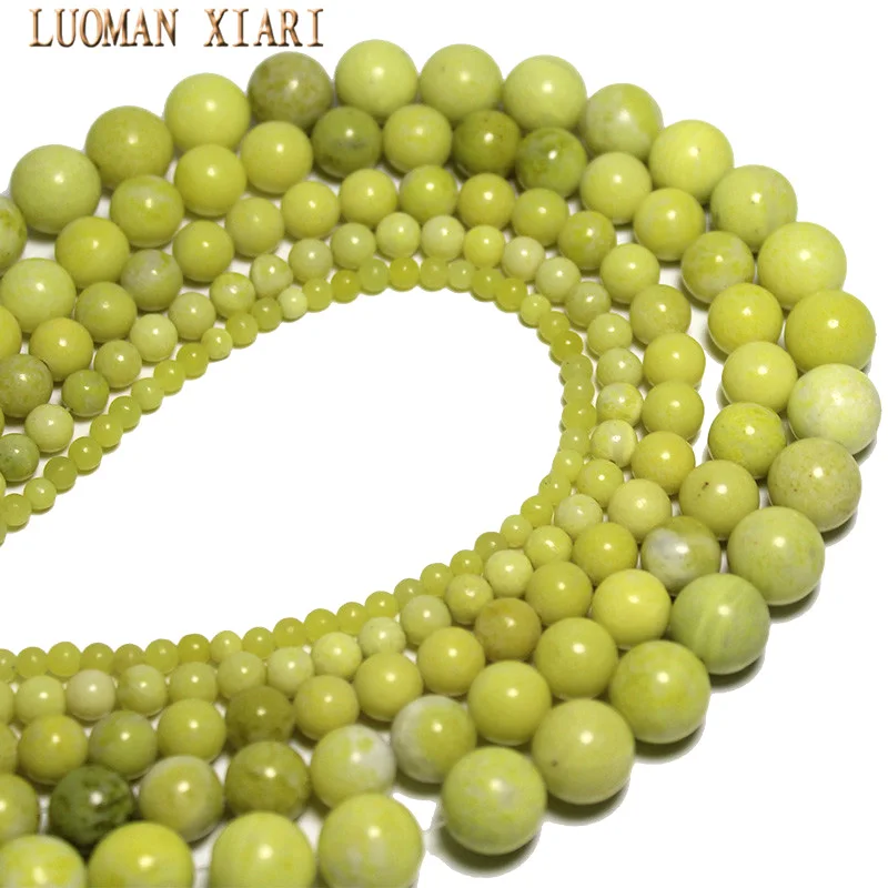 Оптовая продажа желтый горчичный камень натуральный бисер для изготовления