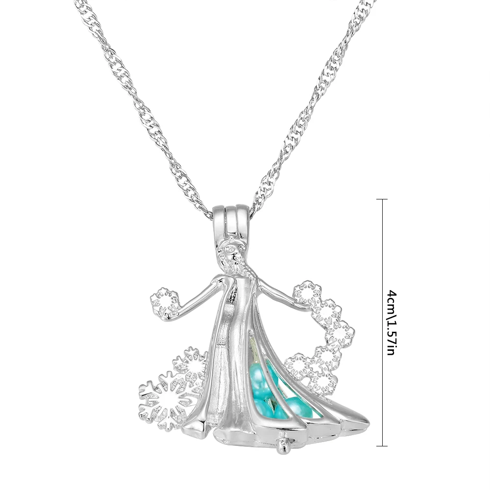Hanreshe Arendelle ожерелье принцессы с жемчужной клеткой ожерелье кулон Модные ювелирные изделия серебряное звено цепи первоначальное ожерелье женский подарок
