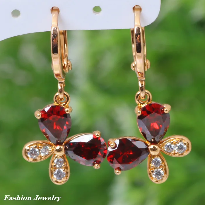 Очаровательные модные 2018 новые аксессуары и украшения Золотой Красный