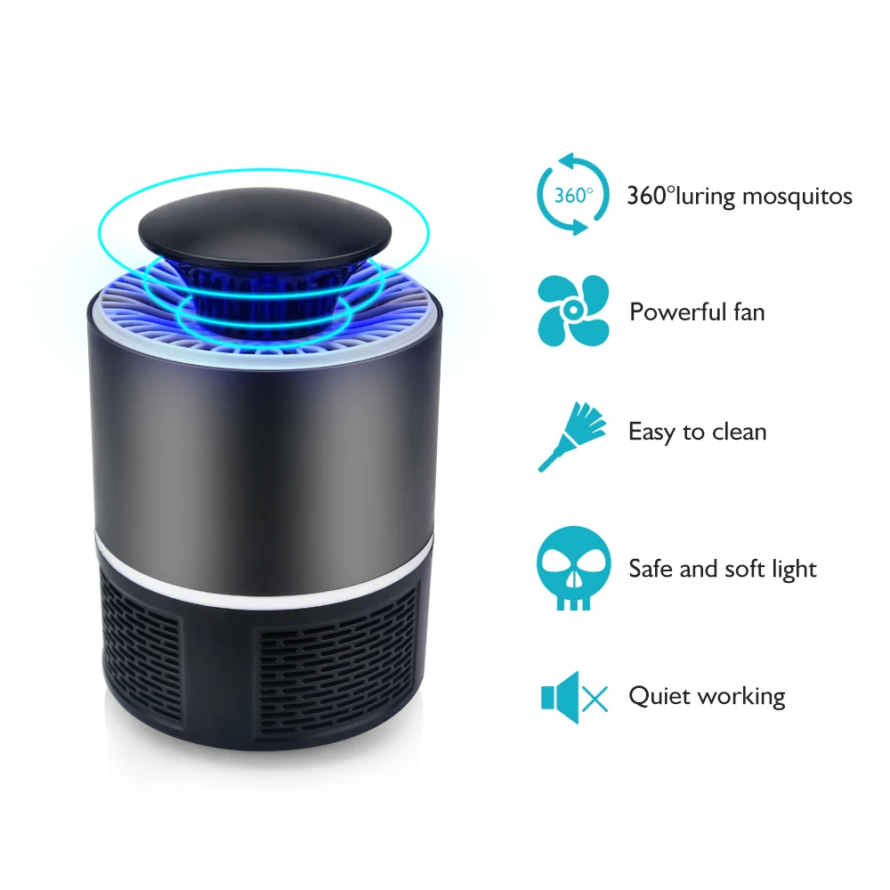 USB лампа убийца комаров светодиодный Zapper Электрический Анти москитный ловушка