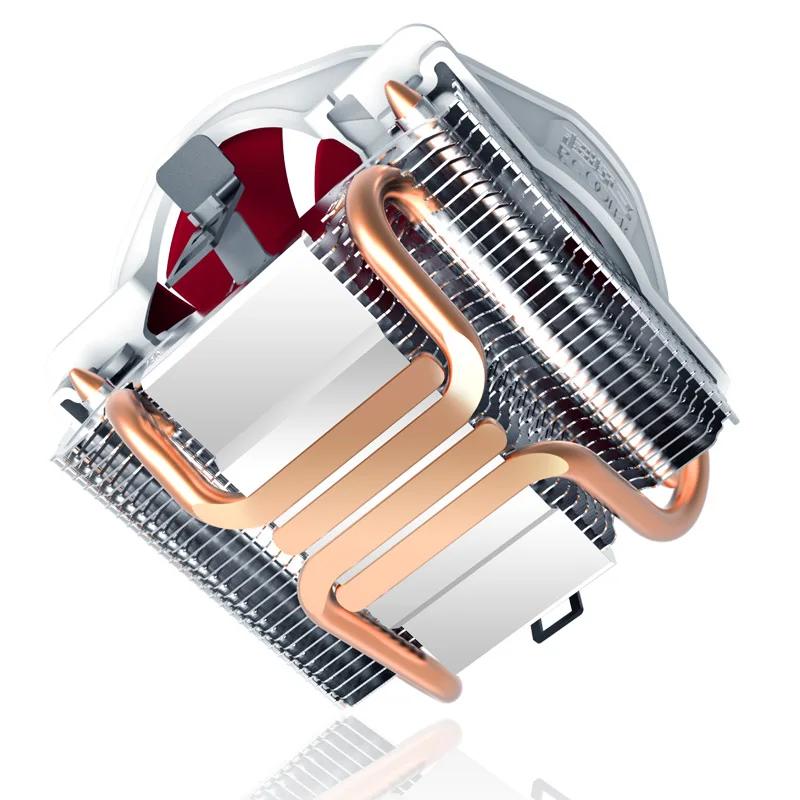 Кулер PCCOOLER тихий V6 для процессора с 4 медными теплотрубками AMD Intel 775 1150 1151 1155 1156