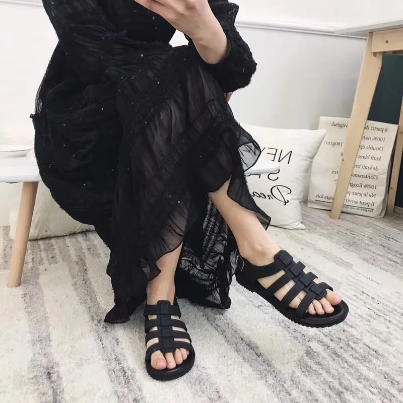 Melissa/Оригинальные сандалии в римском стиле; коллекция года; melissa; женская прозрачная обувь; сандалии для взрослых; женская обувь; дышащая обувь