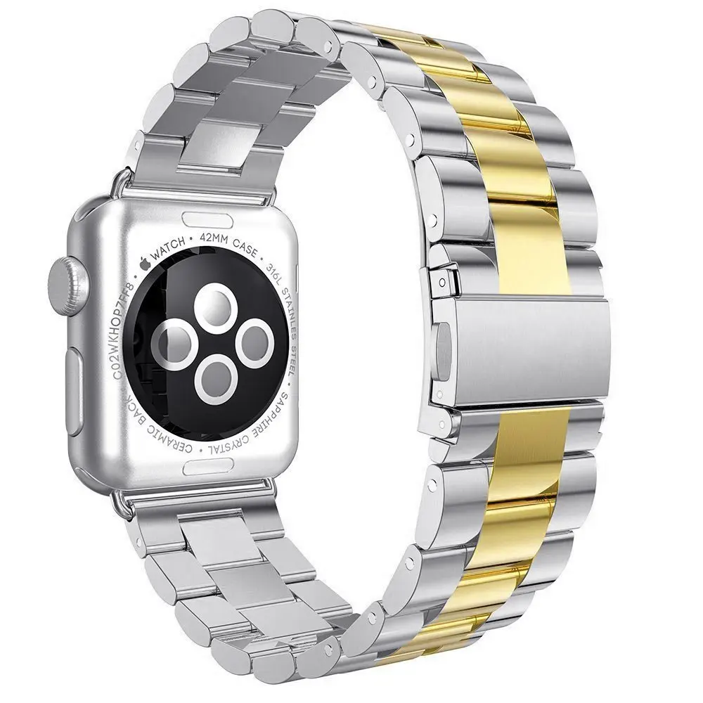 Ремешок для Apple watch Band 4 5 correa iwatch 42 мм 38 мм 3 2 44 мм 40 мм браслет из нержавеющей стали pulseira Apple watch 4 аксессуары