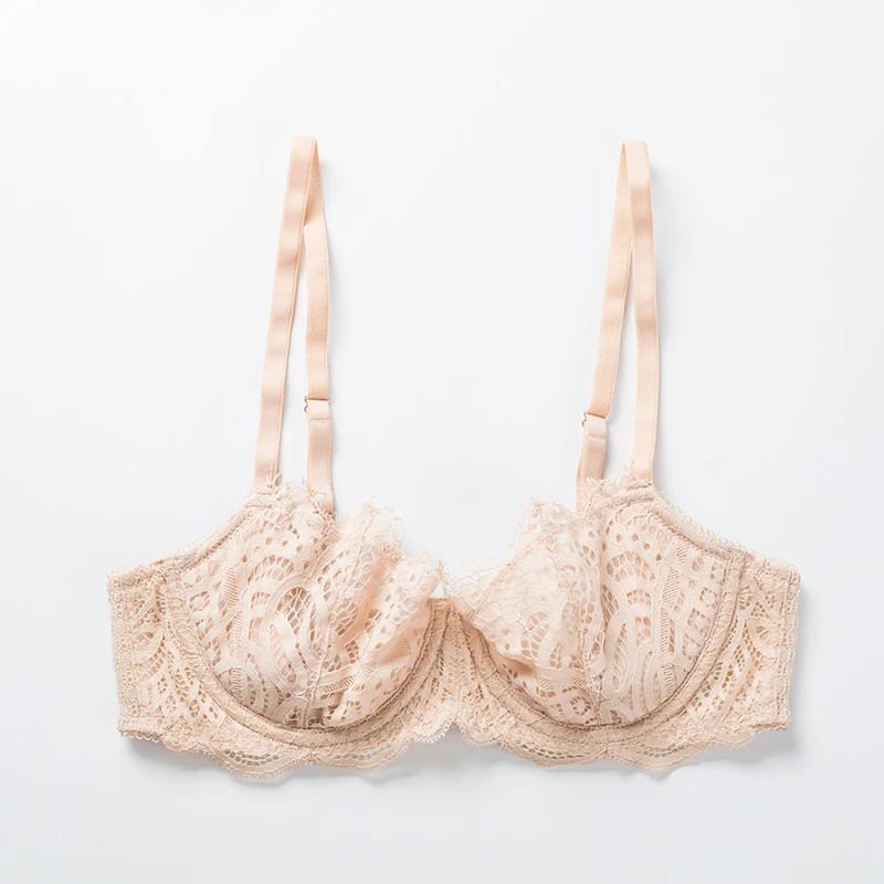 DOBREVA женские без подкладки Bralettes пуш-ап на косточках Поддержка бюстгальтер с кружевом размера плюс B C D DD E чашки