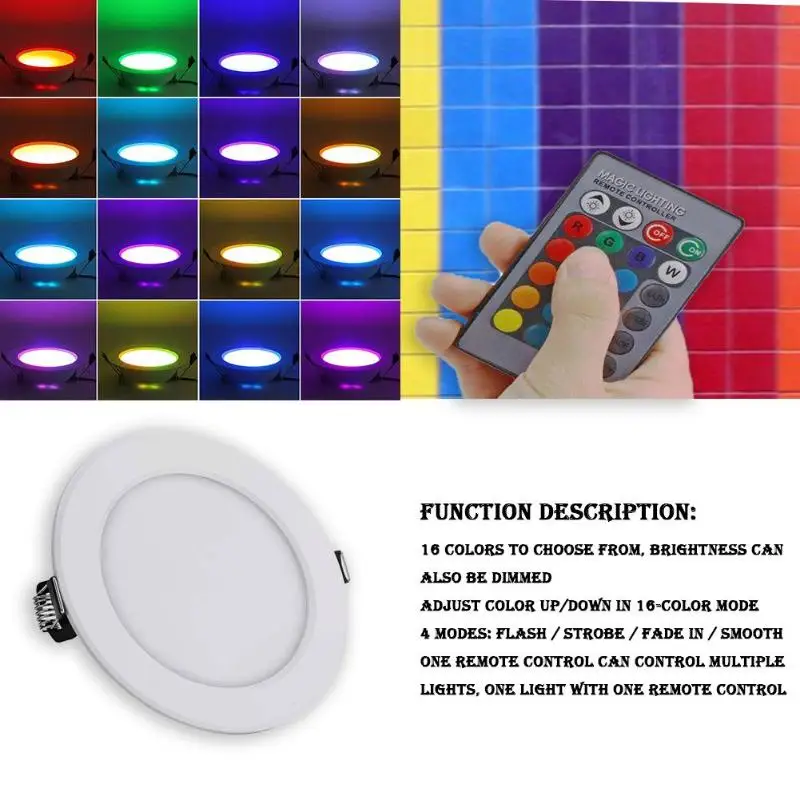 Светодиодный светильник для потолочной панели RGB настенный Домашний Светильник