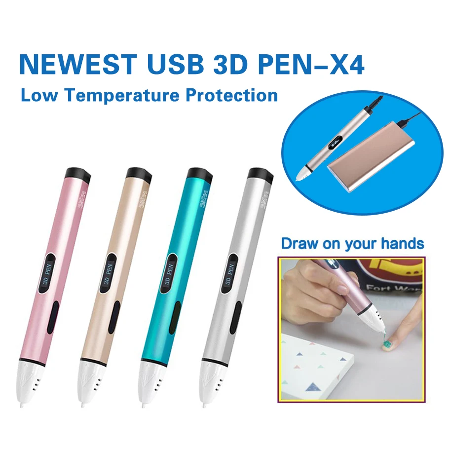 DEWANG 3D Ручка низкая температура 30 м PCL Филамент ручка для принтера школы|3d pen|3d printer