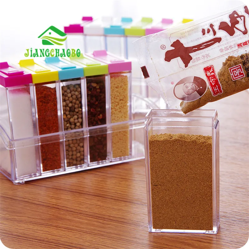 6 шт./компл. прозрачный России аромат Приправ Для баночек со кухонная коробочка