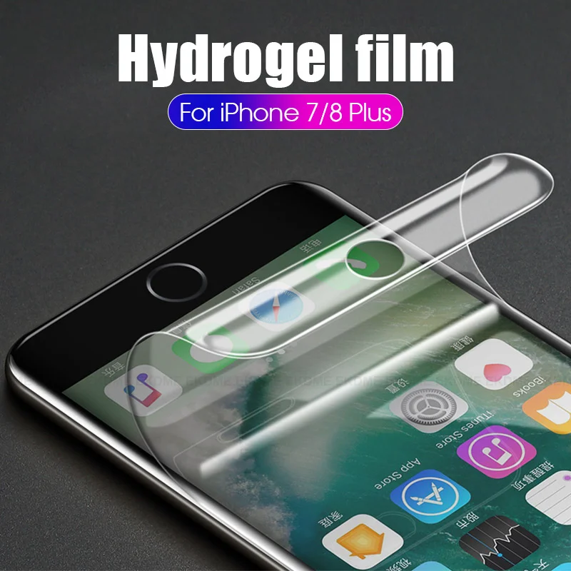 9D полное покрытие Гидрогелевая пленка для iPhone 6 6S 7 8 Plus X 10 XS мягкая защитная экрана