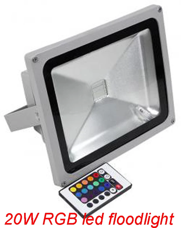 Фонасветильник светодиодный RGB с дистанционным управлением 20 Вт | Лампы и