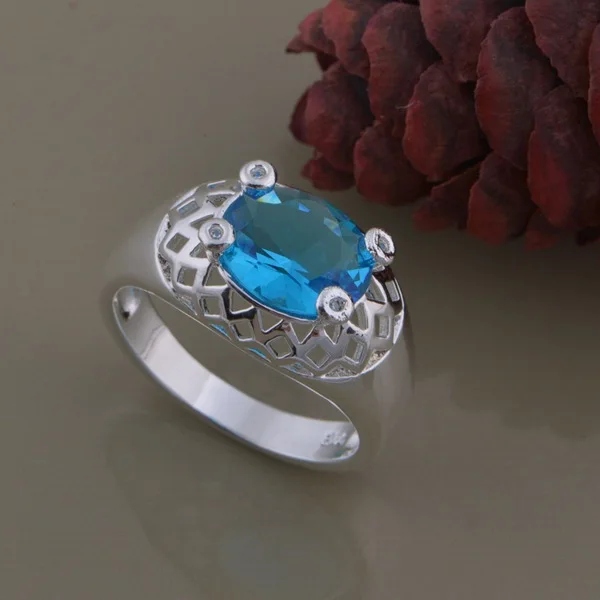 Оптовые высококачественные серебряные Модные кольца для ювелирных изделий WR