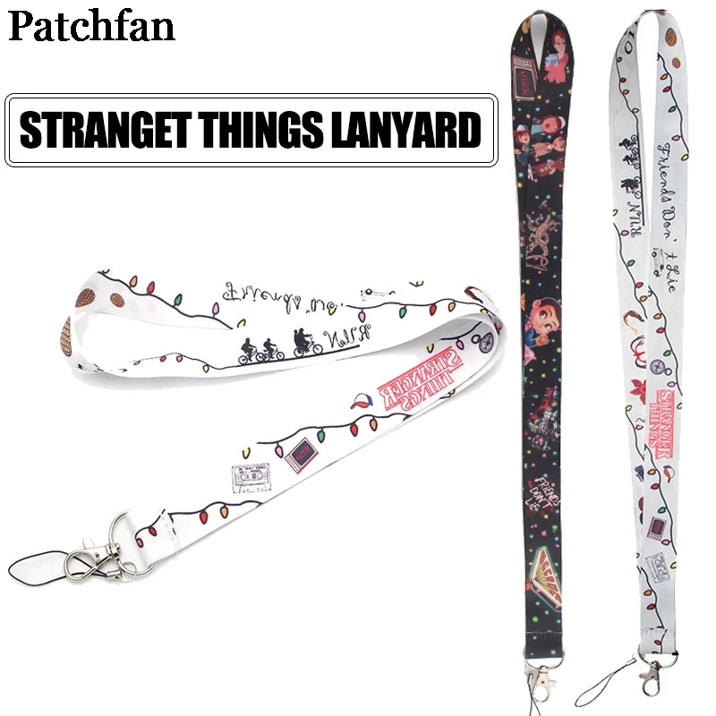 Patchfan странные вещи винтажное искусство крутые мужские lanyards ключи в мобильном телефоне ремни Ожерелье держатели карт тесьма A2256
