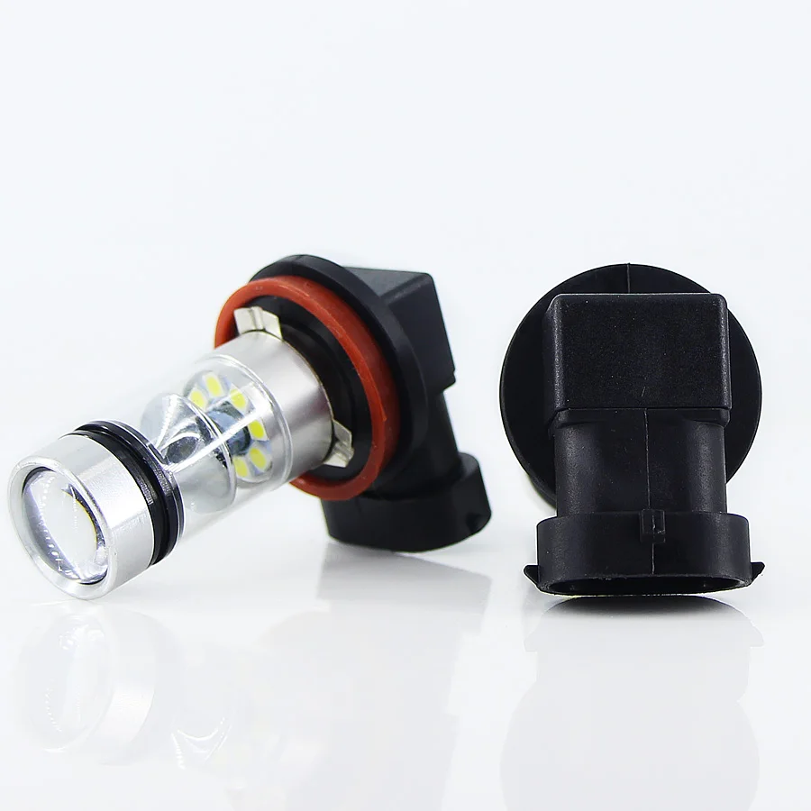 H11 Пара H11 led H8 противотуманные фары 9005 Автомобильные 9006 дневные лампы для Jeep H16 Противотуманные фары PY24W поворотник PSX24W дальнего света H10 для VW P13W - Испускаемый цвет: H11