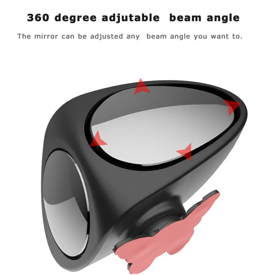 2 в 1 Автомобильное Зеркало для слепых пятен с широким углом обзора зеркало