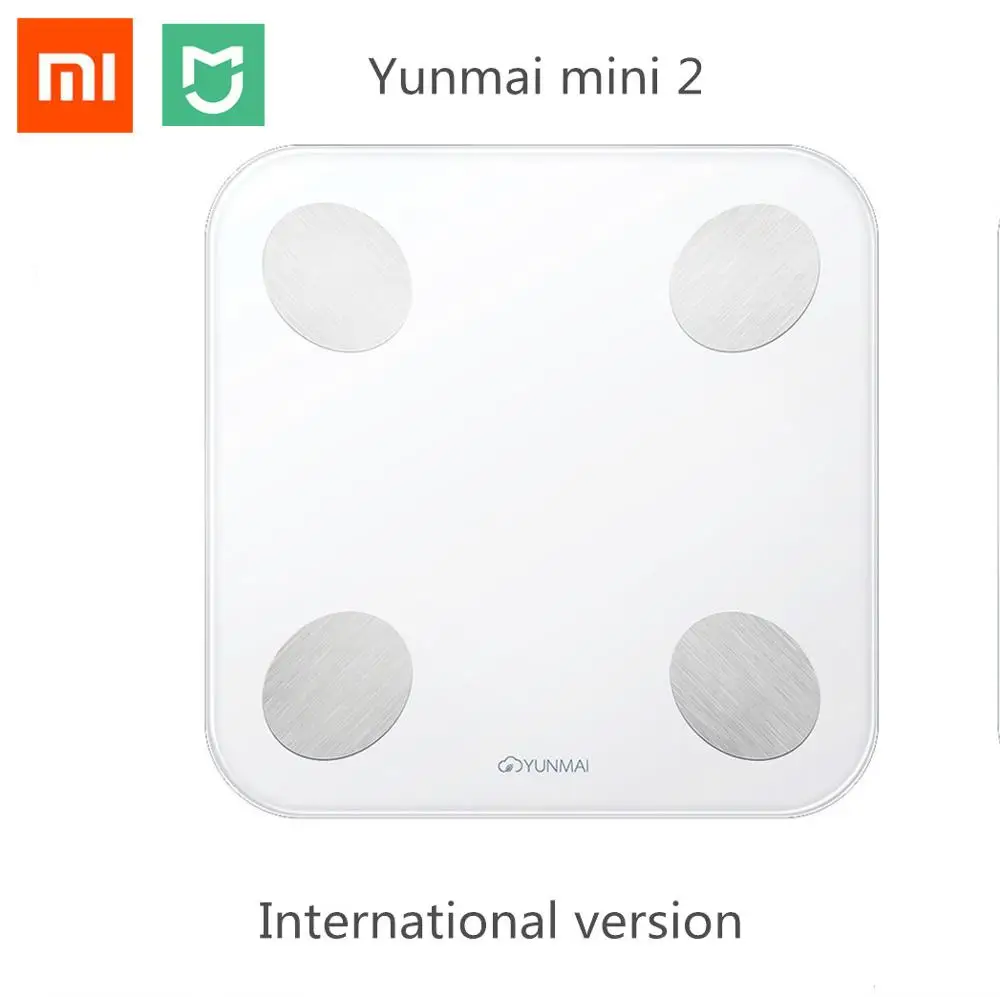 Белый Xiao mi jia YUNMAI баланс Smart Body Fat Вес весы mi ni 2 здоровье Цифровой Вес ing весы английское приложение управление mi home наборы - Цвет: Белый