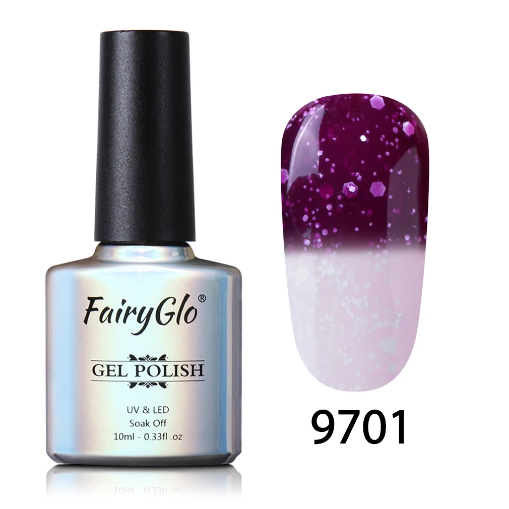 FairyGlo 10 мл Гель-лак для ногтей Снежный термальный Хамелеон Изменение температуры