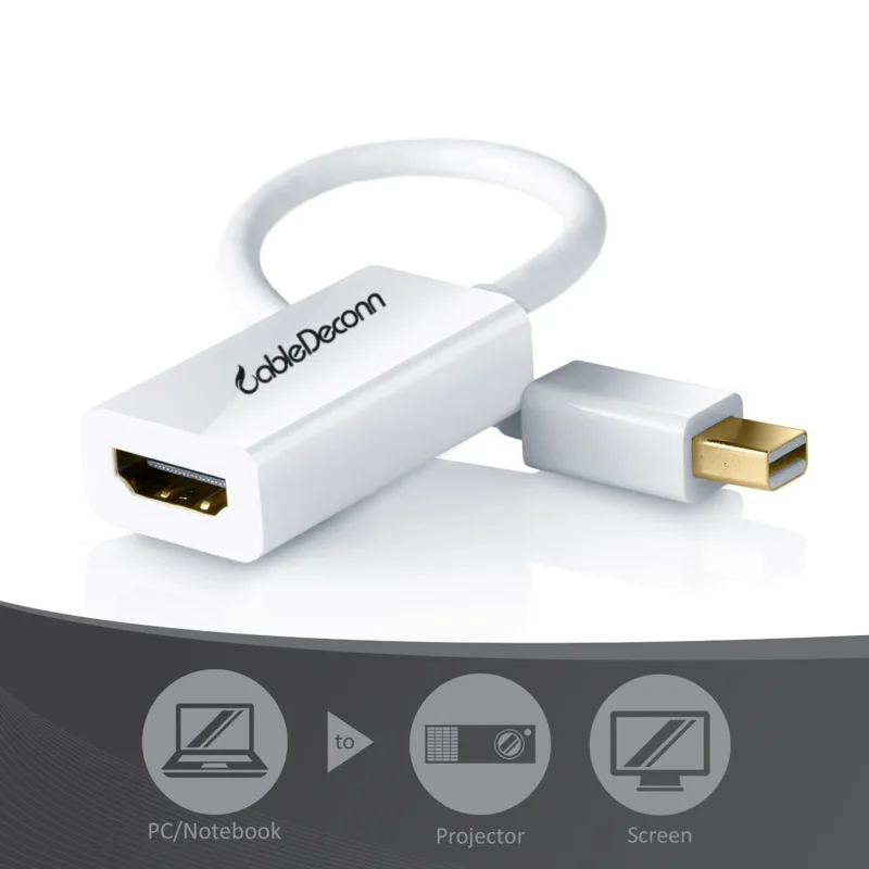 Порт Thunderbolt mini dp на HDMI Женский Кабель адаптер с аудио видео кабелем|mini to hdmi|mini dpto hdmi