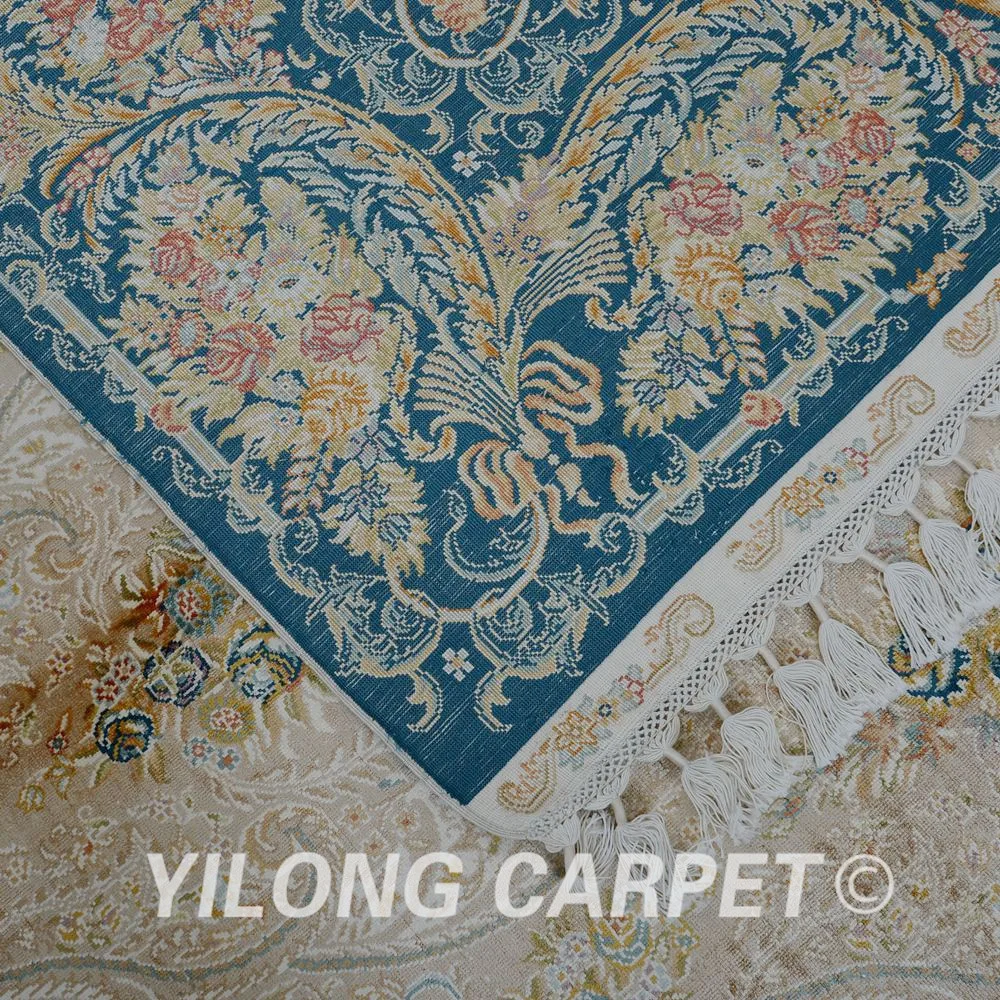 Yilong 5 6 'x 8 2' античный ковер ручной работы из Турции бежевый персидский isfahan для
