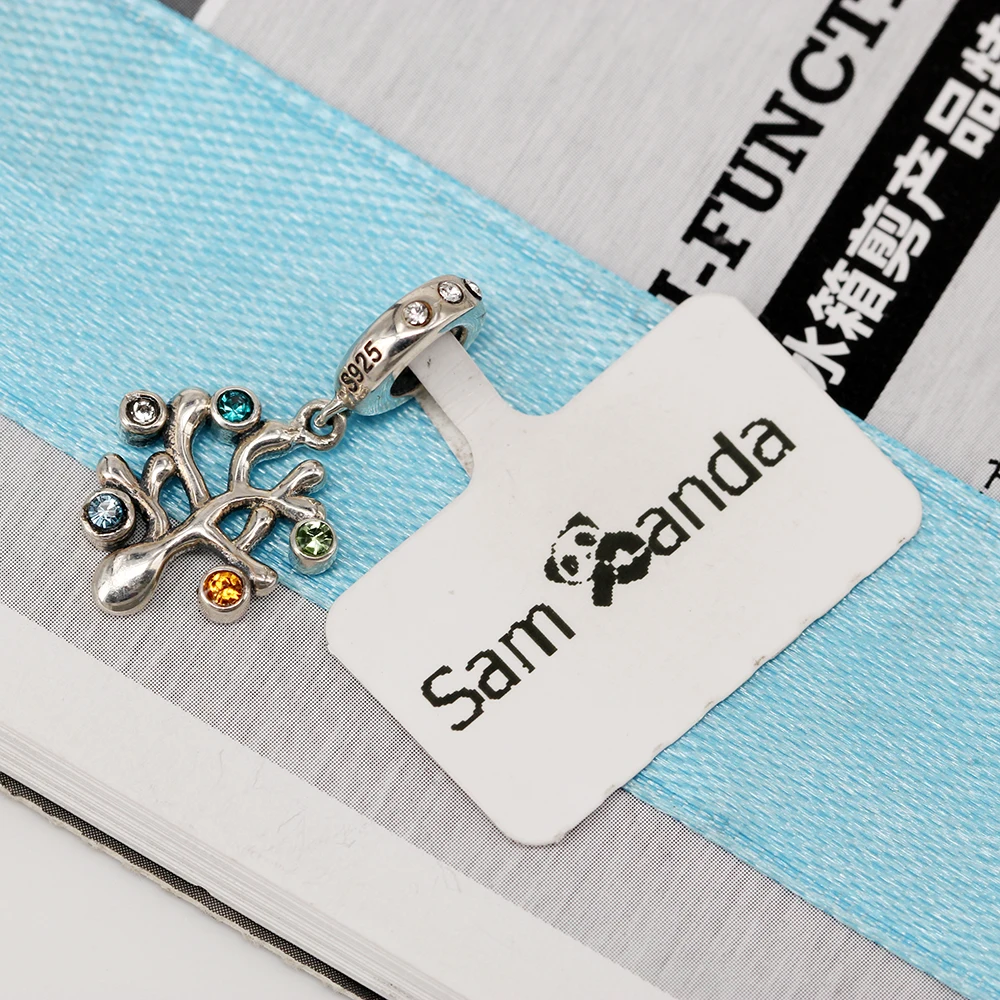 Подлинный оригинальный Шарм из стерлингового серебра 925 пробы с бусинами