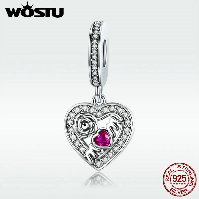 WOSTU 2020 подвеска из стерлингового серебра 925 пробы с розами для всей семьи