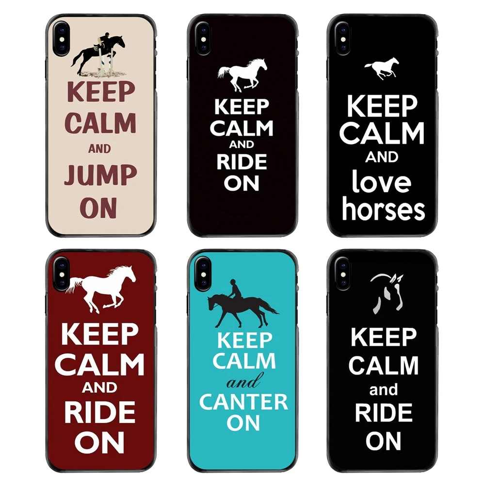 С надписью Keep Calm and верхом на лошади пони плакат для samsung Galaxy Note 2 3 4 5 S2 S3 S4 S5 мини S6 S7