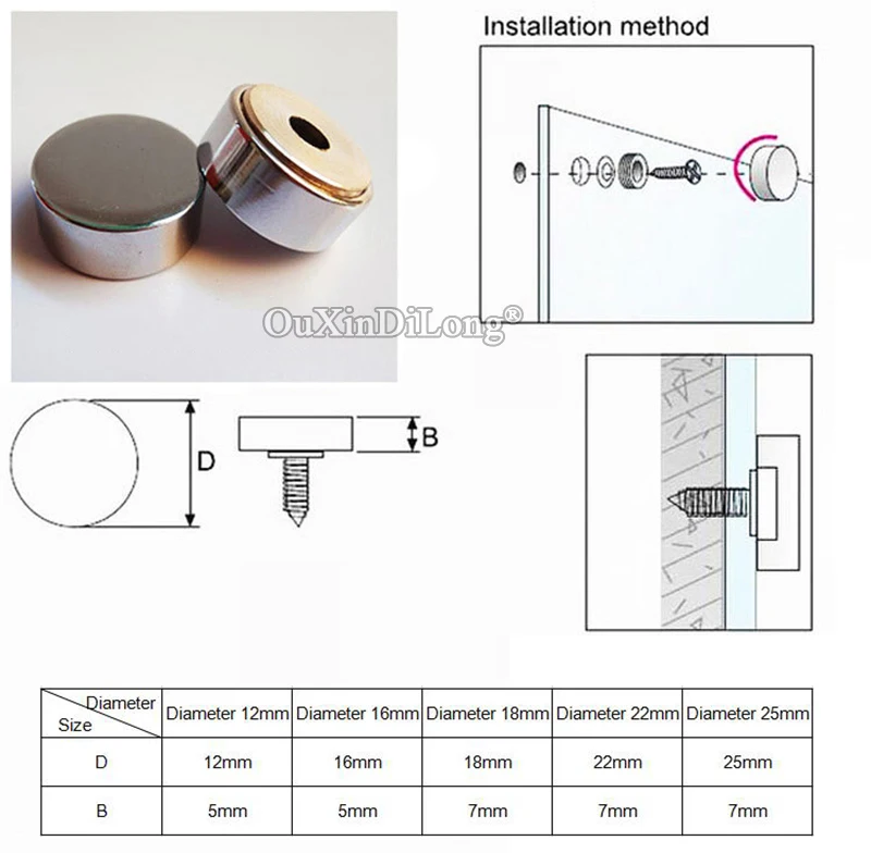 Высокое качество 800 шт твердая латунная реклама гвозди акриловый щит зеркальные
