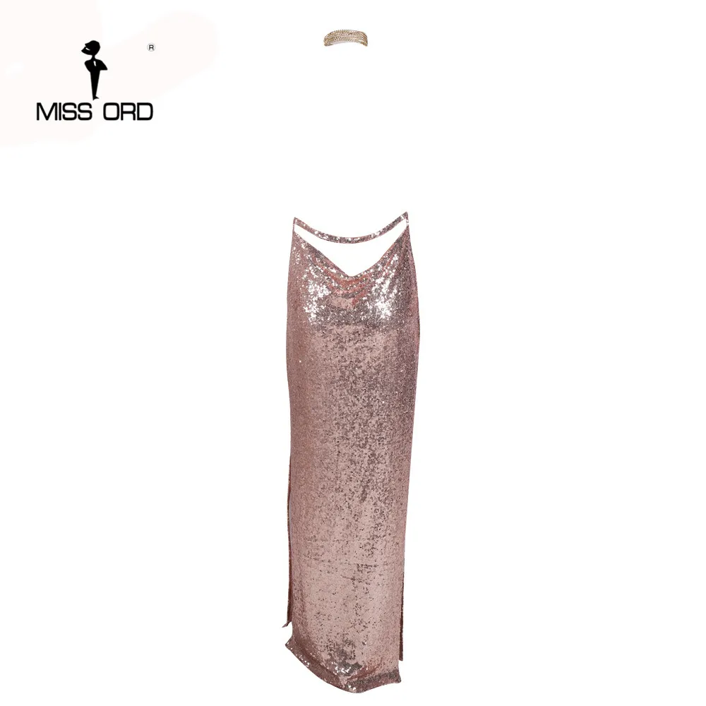 Женское платье с бретелькой через шею Missord вечернее двумя раздельными спинками и