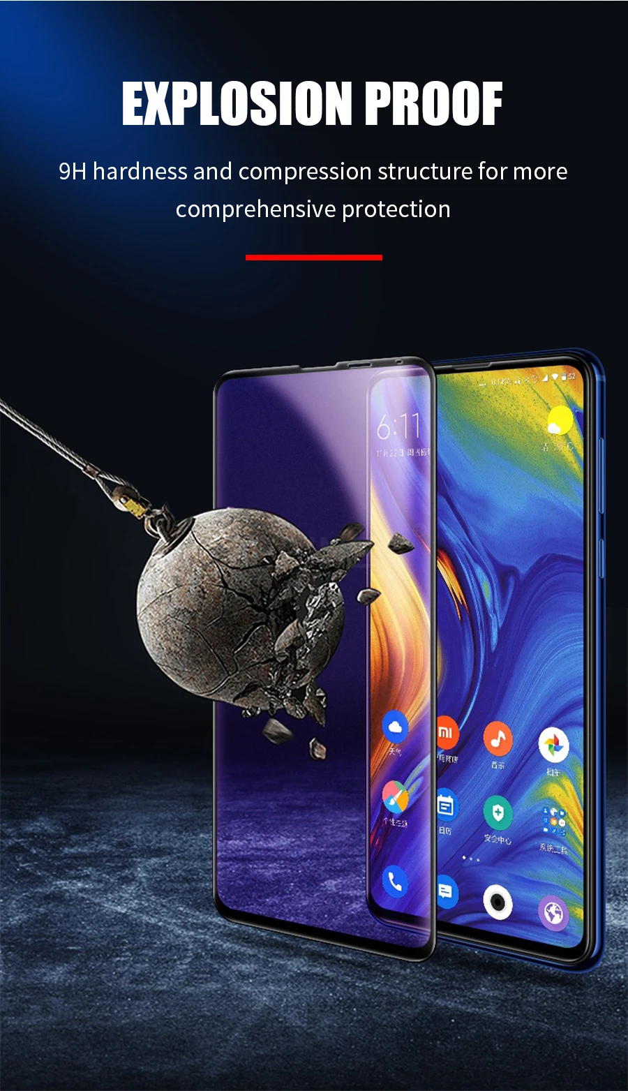 Матовое закаленное стекло для Xiaomi mi 9 SE 8 Lite A2 Red mi Note 6 7 Pro Pocophone F1 S2 6A защита экрана от синего излучения светильник