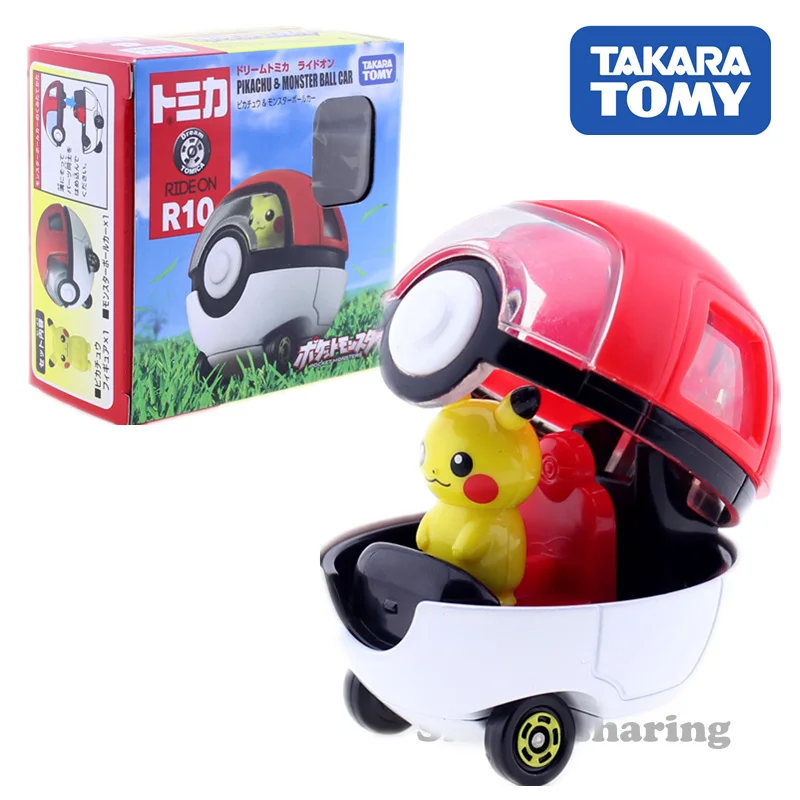 Takara Tomy Dream Tomica R10 ездить на Пикачу Карманный Монстр мяч забавные фигурки покемонов