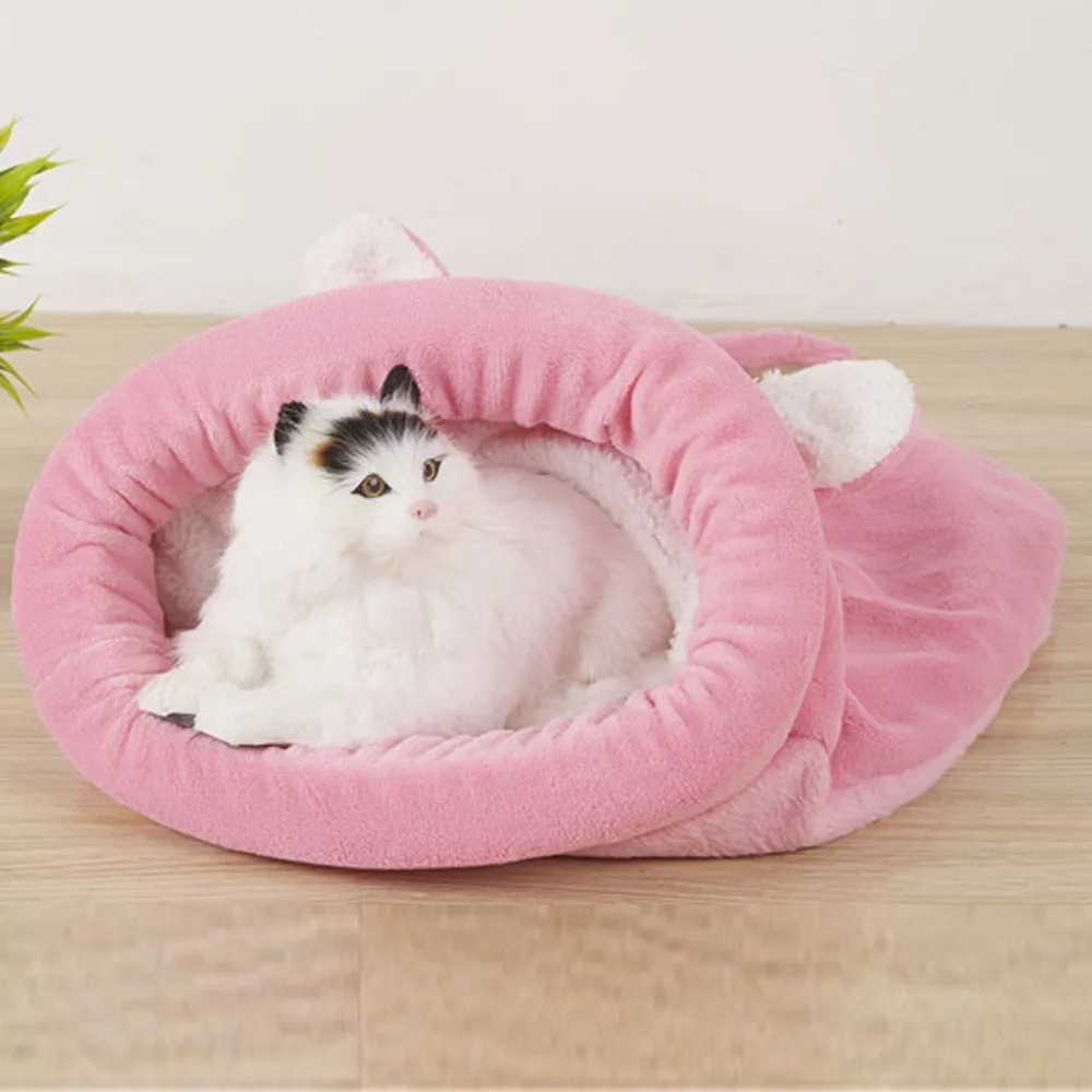 Котенок кошка кровать для домашних питомцев щенков теплые флисовые мягкие кошки