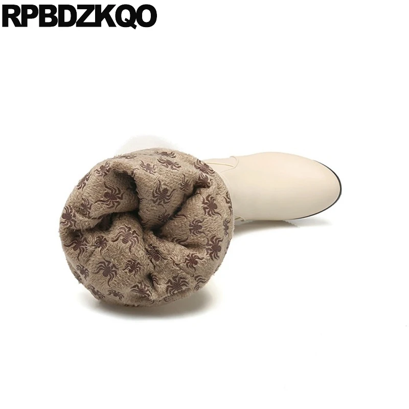 Широкий теленок больших размеров низком каблуке лифт длинный Водонепроницаемые