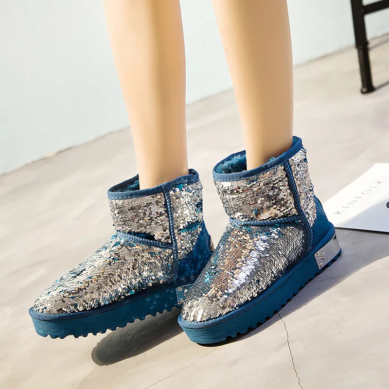 Зимние новые женские супертеплые ботинки Цилиндры оптом Нескользящие