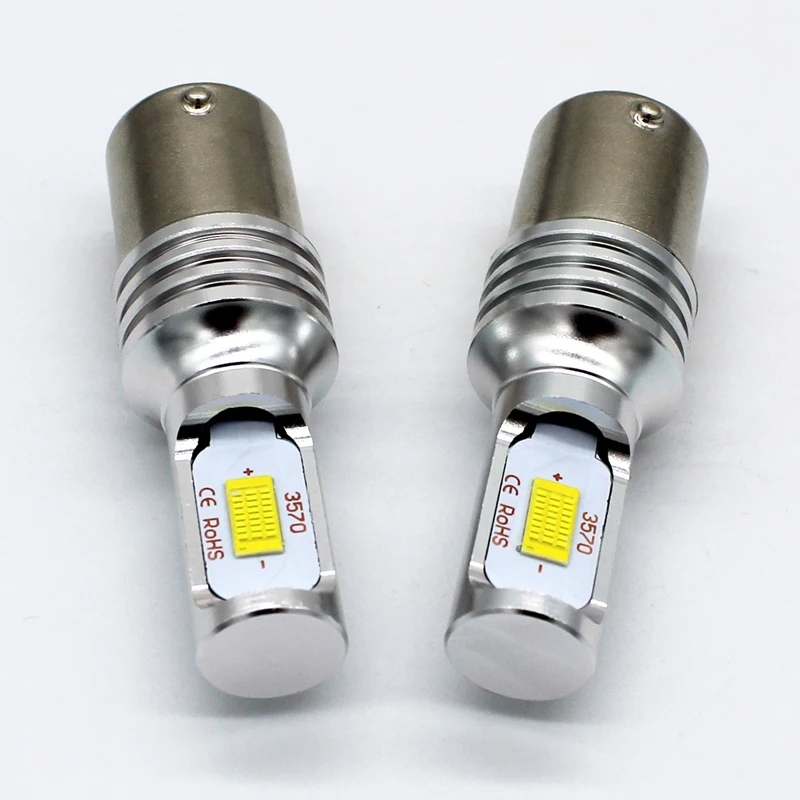 2X BA15S 1156 P21W 72W высокомощный Автомобильный светодиодный задний фонарь сигнальный светильник резервная лампа белый 12V 24V Canbus