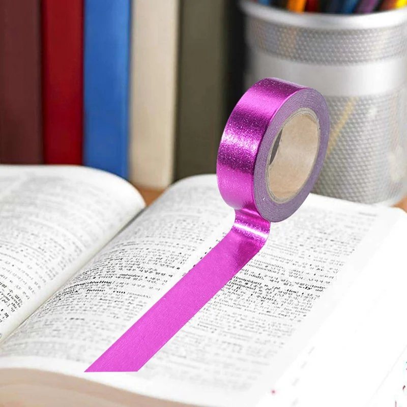 Винтажная клейкая лента Washi моющаяся бумажная ткань Золотая фольга школьные