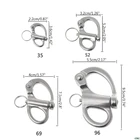 Такелаж из нержавеющей стали 316 с фиксированным запором, карабин с фиксированным ушком, парусная лодка, яхта, для отдыха на открытом воздухе