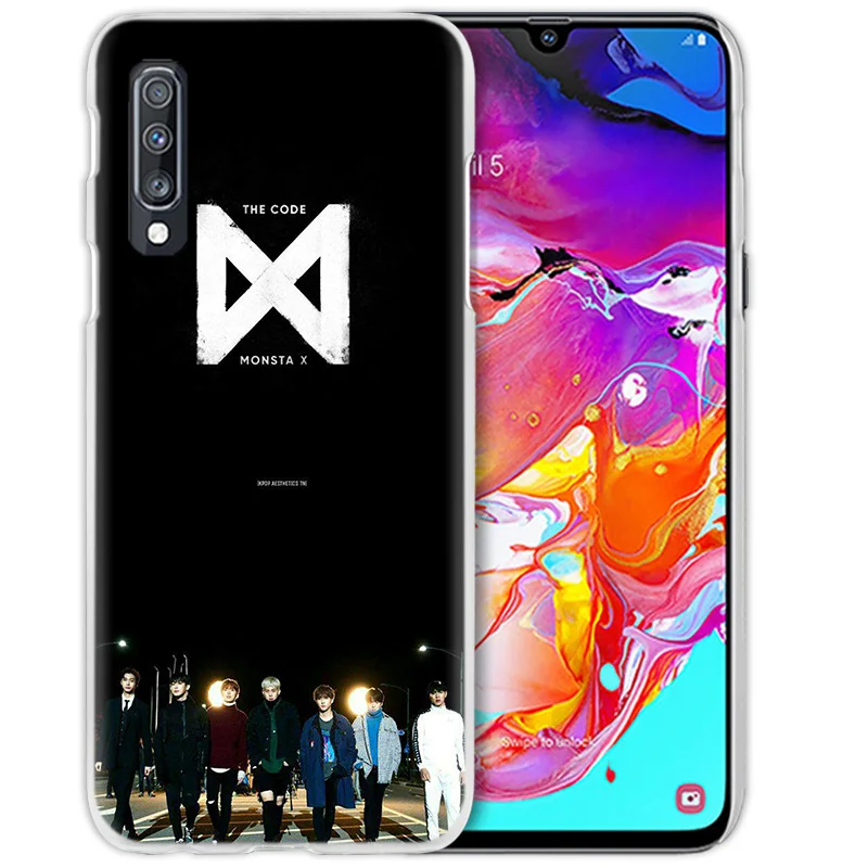 Чехол Monsta X KPOP Boy Group для samsung Galaxy A50 A70 A20e A40 A30 A20 A10 A8 A6 Plus A9 A7 жесткий прозрачный чехол для телефона