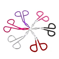1 pcs scissors style hair remove eyebrow flat tip tweezer stainless steel and plastic clamp clipper high quality hot sell